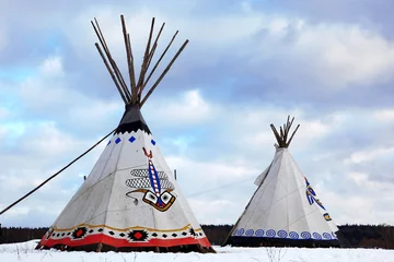 Washable wall murals Indians Classic native Indian tee-pee