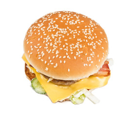 hamburger isolated on white