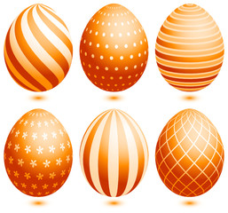 6 Easter Eggs Orange
