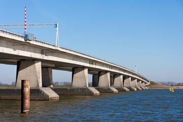 Big concrete bridge in the Netherlands