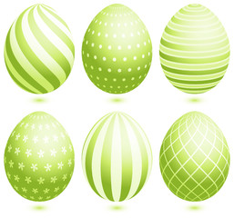 6 Easter Eggs Light Green