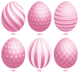 6 Easter Eggs Light Rose