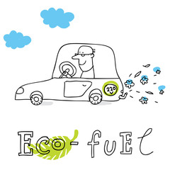 Eco fuel, vector drawing - 38507728