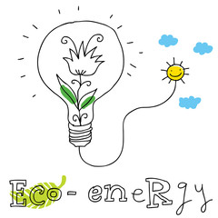 Eco energy, vector drawing - 38507730
