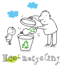Eco recycling, vector drawing - 38507738