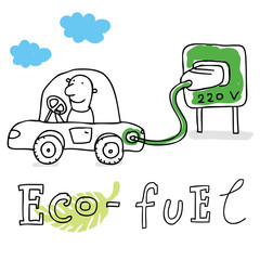 Eco fuel, vector drawing - 38507747