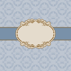 Template frame design for greeting card .