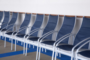 Row of Chairs on a Cruise Ship