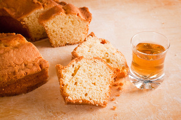 Cake Slices and Dessert Wine Glass