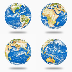 planet earth with clouds