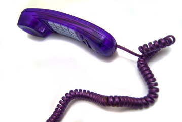 Purple phone handset