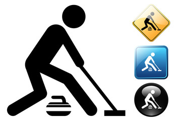 Curling pictogram and signs