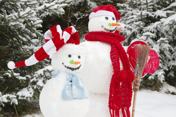 Schneemann - Witziges Wintermotiv