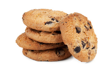 Small handful of shortbread with chocolate