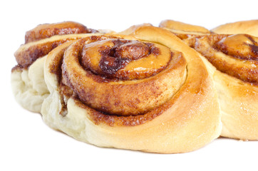 Cinnamon Rolls Isolated on White