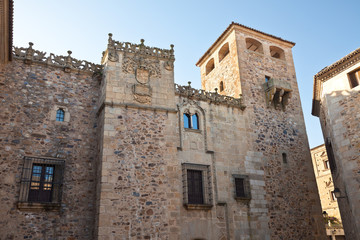 Fototapeta na wymiar Golfines de Abajo Palace in Caceres, Spain. Palatial house
