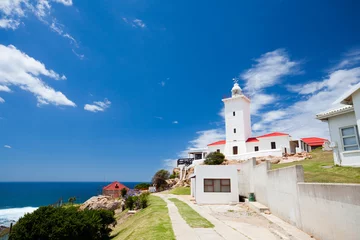 Foto op Canvas beautiful lighthouse in Mossel bay, South Africa © michaeljung