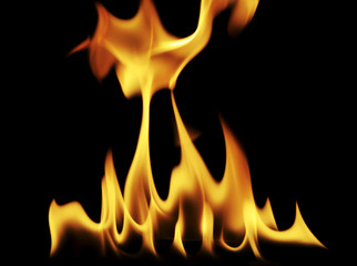 fire flames on black background