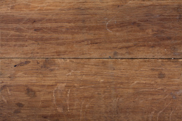 Old burnt paper, envelope and pencil on wooden background