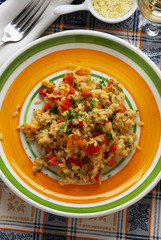 Arroz y pimientos Rice and peppers