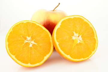 pomarańcza i jabłko
