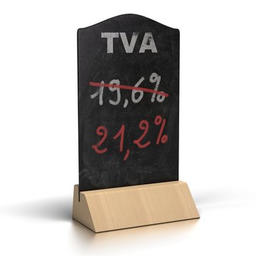 Rel&egrave;vement du taux de TVA de 19,6 &agrave; 21,2%