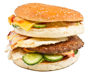 hamburger isolated on white