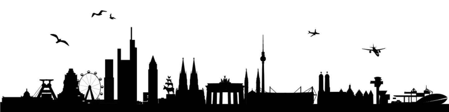 Skyline Deutschland - verschiedene Städte vereint © SimpLine