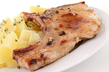 pork chop with potato