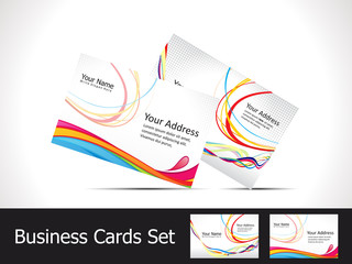 abstract colorful rainbow business card template