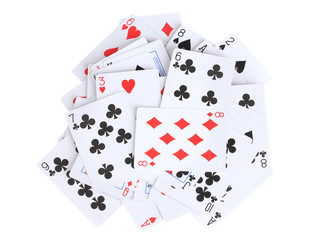 Cards isolated on white