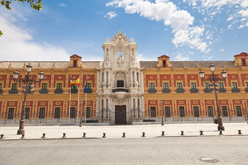 Obraz premium San Telmo Palace in Sevilla, Spain. Built in 1682