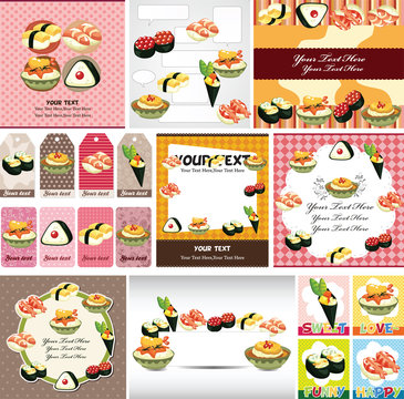 Japanese food menu card