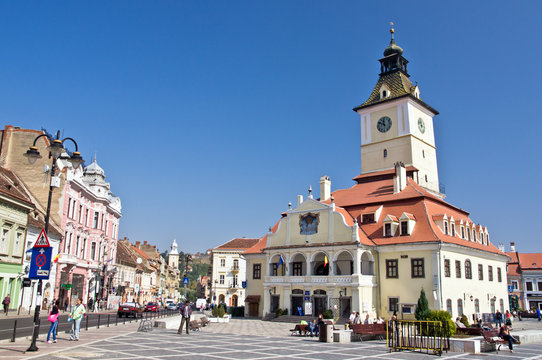 Brasov Council Square (Piata Sfatului). Romania