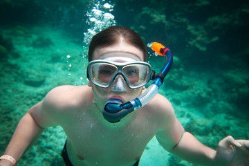 Fototapeta premium Snorkeler
