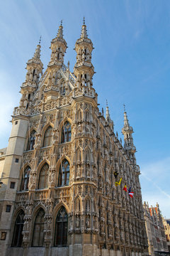 Famous town hall of Leuven, Belgium