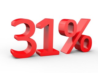 3d Schrift 31% rot