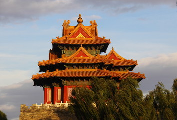 The Forbidden City Tower under the blue sky