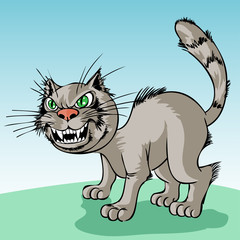 Obraz premium Cat. Vector illustration.