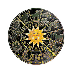 Black horoscope wheel