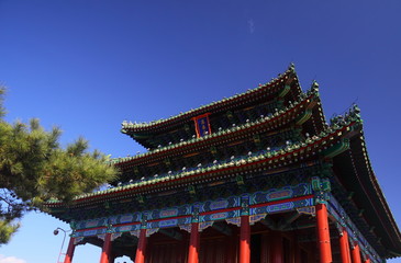 The Forbidden City Tower under the blue sky