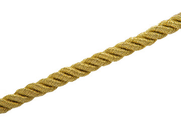 Gold rope isolated