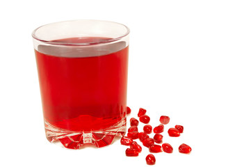 glass of pomegranate juice