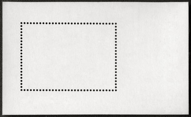 Blank postage stamp block