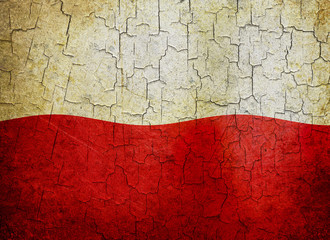 Grunge Poland flag