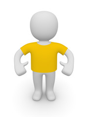 3d man in t-shirt