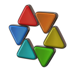 Color wheel on white backround