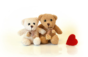 Couple de nounours amoureux