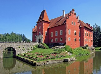 Naklejka premium The Cervena Lhota castle in Southern Bohemia, Sumava