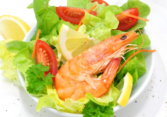 Garnele, Salat